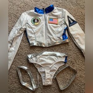 Women Space astronaut two piece Halloween costume size medium